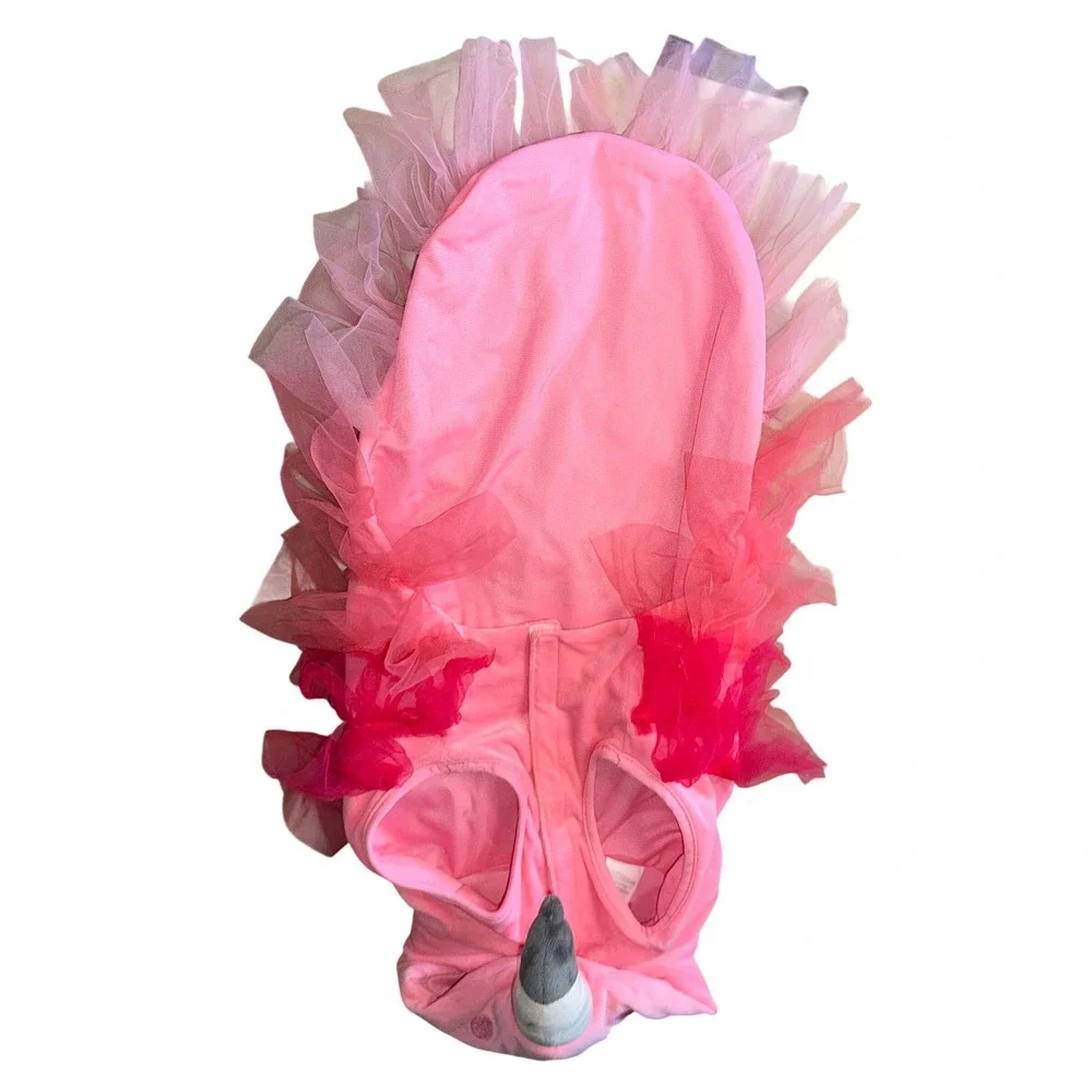 Flamingo Pet Costume Large Pink‎ Tulle Ruffle Halloween Outfit